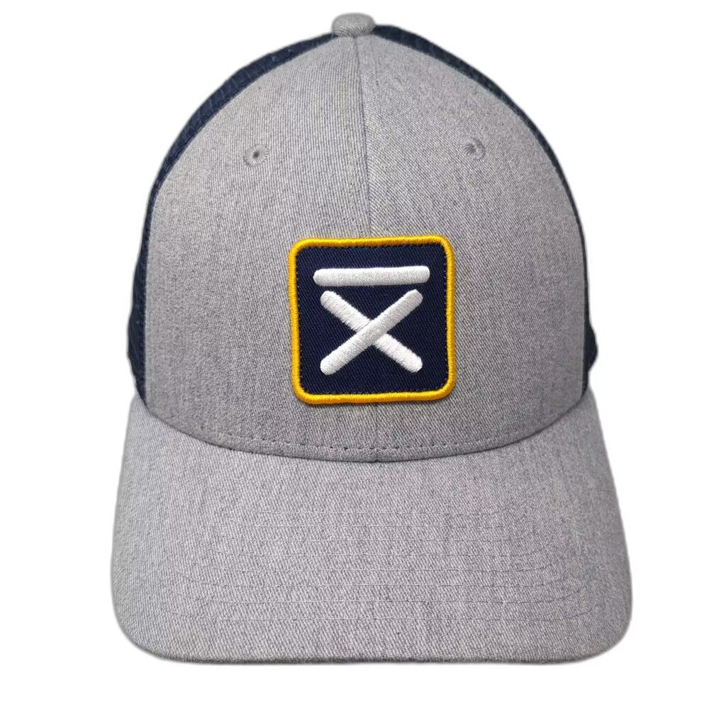 Dome Headwear Trucker Hat Gray Blue OS Stay Country Embroidered Patch Adjustable